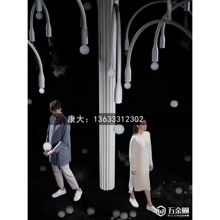 青島康大雕塑  不銹鋼柳樹燈雕塑   室內(nèi)裝飾品雕塑擺件